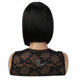 NOBLE 13*7 Synthetic Lace Frontal BOB Wig |10 inch Short Lace Wig | Realistic Black Wigs - Noblehair