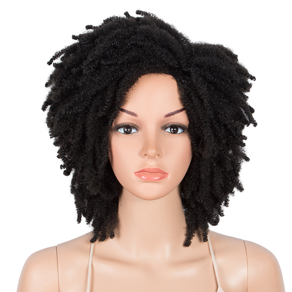 Clearance Sale 9.5 Inch Short Afro Braided Dreadlocks Wig