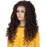 NOBLE ASHA Synthetic 4*4 Lace Frontal Passion Twist Wig|24 inch Goddess Wig| Dark Brown - Noblehair