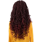 NOBLE ASHA Synthetic 4*4 Lace Frontal Passion Twist Wig|24 inch Goddess Wig| Ombre Red - Noblehair