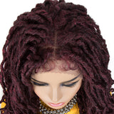 NOBLE ASHA Synthetic 4*4 Lace Frontal Passion Twist Wig|24 inch Goddess Wig| Ombre Red - Noblehair