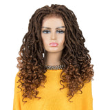 NOBLE ASHA Synthetic 4*4 Lace Frontal Passion Twist Wig|24 inch Goddess Wig| Mixed Brown - Noblehair