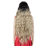 NOBLE FREYA Synthetic Lace Front Wigs|38 inch Long Wavy Wig|Ombre Gray Wig - Noblehair