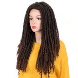 Clearance Sale 24 Inch 13*1 Lace Part Dreadlocs Ombre Brown Wig