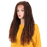 Clearance Sale 24 Inch 13*1 Lace Part Dreadlocs Light Ombre Brown Wig