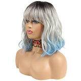 NOBLE Synthetic Non Lace Wig|Natural Wave 12 inches Short Curly BOB Hair Wigs| Colorful Wig GEMMA - Noblehair