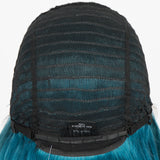 5*1 lace frontal blue color synthetic body wave wig Similar To A Human Hair