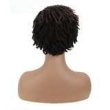NOBLE Synthetic Afro Wigs For Black Women | 9.5 Inch Short Dreadlocks | Dark Brown| RJO - Noblehair