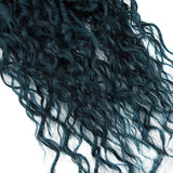 NOBLE Pre-Looped Passion Twist Hair | 20 inch Faux Locs Afro Braiding Hair Extensions with Curly Ends | Ombre Dark Blue BOHO HIPPLE - Noblehair