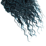 NOBLE Pre-Looped Passion Twist Hair | 20 inch Faux Locs Afro Braiding Hair Extensions with Curly Ends | Ombre Dark Blue BOHO HIPPLE - Noblehair