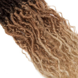 NOBLE Pre-Looped Passion Twist Hair | 20 inch Faux Locs Afro Braiding Hair Extensions with Curly Ends | Ombre Blonde BOHO HIPPLE - Noblehair