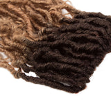 NOBLE Pre-Looped Passion Twist Hair | 20 inch Faux Locs Afro Braiding Hair Extensions with Curly Ends | Ombre Blonde BOHO HIPPLE - Noblehair