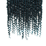 NOBLE Bomb Twist Crochet Hair | 24 inch 6PCS Pre Looped Crochet Hair Extensions with Curly Ends | Ombre Dark Blue CRO-FOXY TWIST - Noblehair