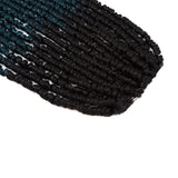 NOBLE Bomb Twist Crochet Hair | 24 inch 6PCS Pre Looped Crochet Hair Extensions with Curly Ends | Ombre Dark Blue CRO-FOXY TWIST - Noblehair