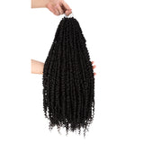 NOBLE Bomb Twist Crochet Hair | 24 inch 6PCS Pre Looped Crochet Extensions Hair with Curly Ends | Natural Black CRO-FOXY TWIST - Noblehair