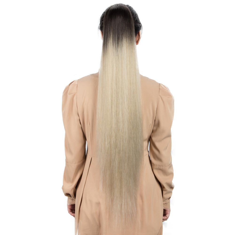 NOBLE Synthetic Ponytails Super Softer | Straight and Wavy Drawstring Ponytail |31 Inch Ponytails 2 Pieces/Pack - Noblehair