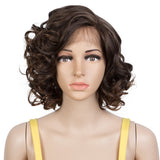 NOBLE Synthetic Lace Front Wig | 12 Inch Short Curly Wig Side Part Lace Wig For Women | ARIEL - Noblehair