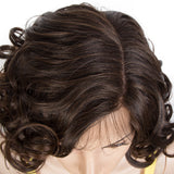 NOBLE Synthetic Lace Front Wig | 12 Inch Short Curly Wig Side Part Lace Wig For Women | ARIEL - Noblehair