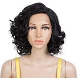 NOBLE Synthetic Lace Front Wig | 12 Inch Short Curly Wig Side Part Lace Wig For Women | ARIEL - Noblehair