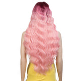 NOBLE Synthetic Lace Front Wigs | 28 Inch Long Wavy Lace Wigs Middle Lace Part Wig 3 colors | BONNIE - Noblehair