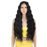 NOBLE Synthetic Lace Front Wigs | 28 Inch Long Wavy Lace Wigs Middle Lace Part Wig 3 colors | BONNIE - Noblehair