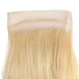 QVR Remy Human Hair 4*4 Blonde Body Wave Closure