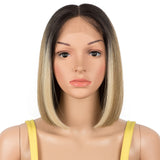 NOBLE Synthetic 13*7 Lace Front Wigs | 10 Inch Bob Wig With Baby Hair | 4 Colorful Wig TRISTA - Noblehair
