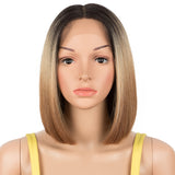 NOBLE Synthetic 13*7 Lace Front Wigs | 10 Inch Bob Wig With Baby Hair | 4 Colorful Wig TRISTA - Noblehair