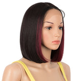 NOBLE Synthetic 13*7 Lace Front Wigs | 10 Inch Bob Wig With Baby Hair | 4 Colorful Wig TRISTA - Noblehair