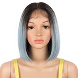 NOBLE Synthetic 13*7 Lace Front Wigs | 10 Inch Bob Wig With Baby Hair | 4 Colorful Wig TRISTA - Noblehair