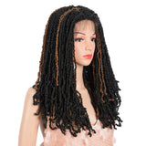 NOBLE Lace Front DreadLock Wigs | Synthetic 4*4 Nevada Twist Wigs | 22 Inch Faux Locs Braids Wig