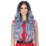 NOBLE Easy 360 Synthetic Lace Front Wig | 28 Inch Body Wave | Floral Purple | Grace - Noblehair