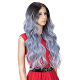 NOBLE Easy 360 Synthetic Lace Front Wig | 28 Inch Body Wave | Floral Purple | Grace - Noblehair