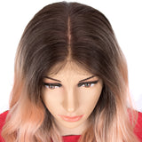 NOBLE Easy 360 Synthetic Lace Front Wig | 28 Inch Body Wave Pink Wig |Grace - Noblehair