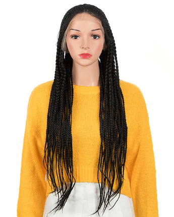 NOBLE Synthetic Long Box Braided Wigs | 13*7 Synthetic Lace Frontal Wig  | 30 Inch Braided Wig