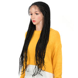 NOBLE Synthetic Long Box Braided Wigs | 13*7 Synthetic Lace Frontal Wig  | 30 Inch Special Lace Part Braided Wig