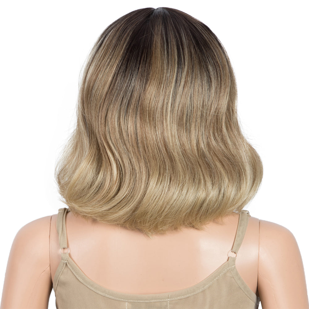 Clearance Sale 12.5 Inch 2*1 Lace Part Blonde Bob Wig
