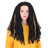 Noble 22 Inches Long Dreadlock Wigs Braided Human Hair Wigs For Black Women - Noblehair