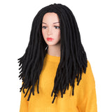 Noble 22 Inches Long Dreadlock Wigs Braided Human Hair Wigs For Black Women - Noblehair