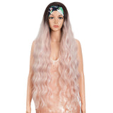 handband wig ombre pink synthetic wig | noble hair