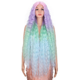 41 Inch Super Long Wavy White Blonde Synthetic Wig | NOBLE Bohemian Synthetic HD Lace Front Wigs