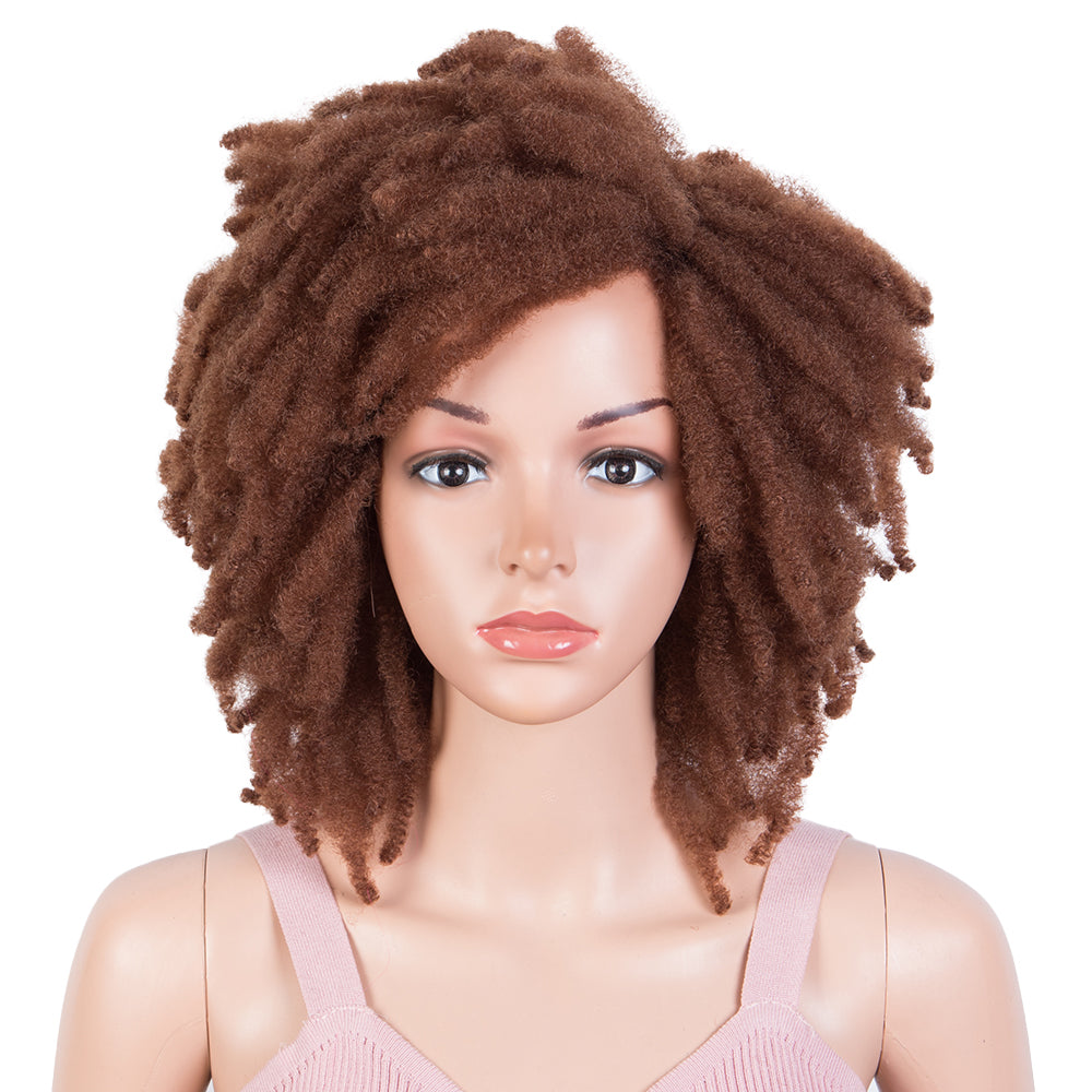 Clearance Sale 9.5 Inch Short Afro Braided Dreadlocks Wig