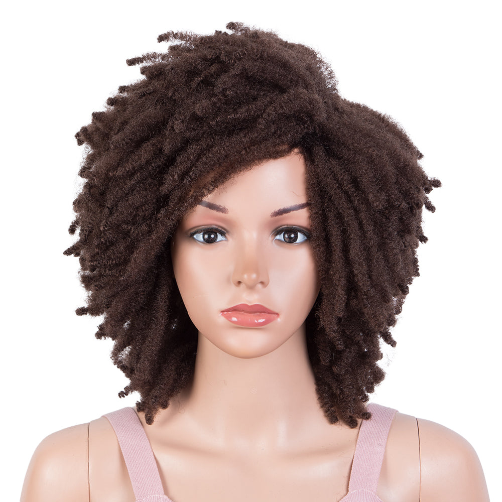 Clearance Sale 9.5 Inch Short Afro Braided Dreadlocks Wig