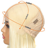 NOBLE 13*7 Synthetic Lace Frontal BOB Wig |10 inch Short Lace Wig | Realistic Black Wigs - Noblehair
