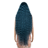 NOBLE Synthetic Lace Front Wig | 41 Inch Curly Wavy Lace Front Middle Part Wig HD Lace Wig | Dark Blue Bohemian Wig - Noblehair
