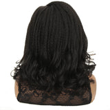 NOBLE RAIN Synthetic Afro Dreadlock Wig |14 inch Instant Weave Goddess Black Wig - Noblehair