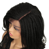 NOBLE RAIN Synthetic Afro Dreadlock Wig |14 inch Instant Weave Goddess Black Wig - Noblehair