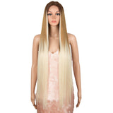 38 inch Super Long Straight 613 White Blonde Synthetic Wig