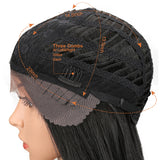 NOBLE Synthetic Lace Front Wig | 19.5 Inch Blunt Cut Straight  | Black Color |  Janelle - Noblehair