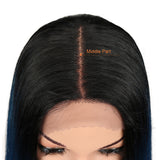 NOBLE Synthetic Lace Front Wig | 19.5 Inch Blunt Cut Straight  | Ombre Blue |  Janelle - Noblehair